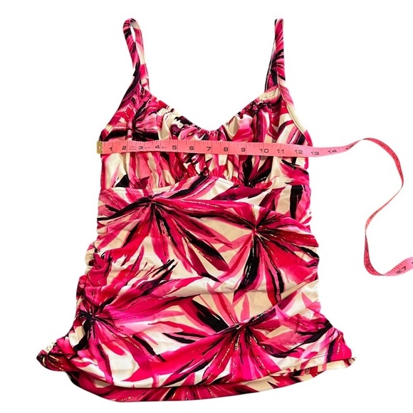 Miraclesuit Tankini Top Floral Palms Size 10 - Picture 4 of 8